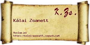 Kálai Zsanett névjegykártya